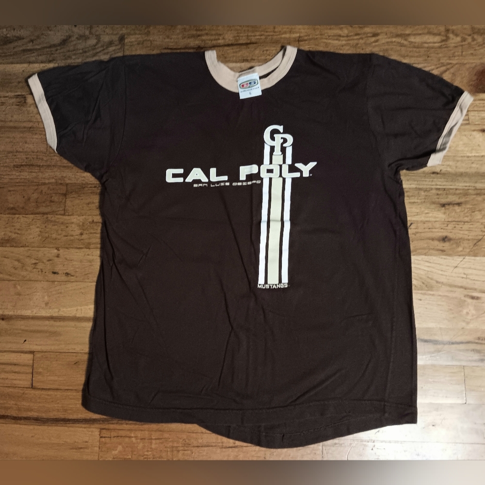 vintage Cal Poly Mustangs t-shirt with ringers college football basketball - Picture 5 of 5